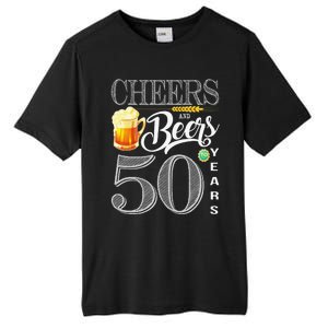 50th Birthday Cheers And Beers To 50 Years Tall Fusion ChromaSoft Performance T-Shirt