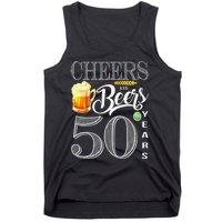 50th Birthday Cheers And Beers To 50 Years Tank Top