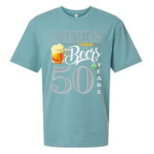 50th Birthday Cheers And Beers To 50 Years Sueded Cloud Jersey T-Shirt