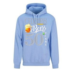 50th Birthday Cheers And Beers To 50 Years Unisex Surf Hoodie