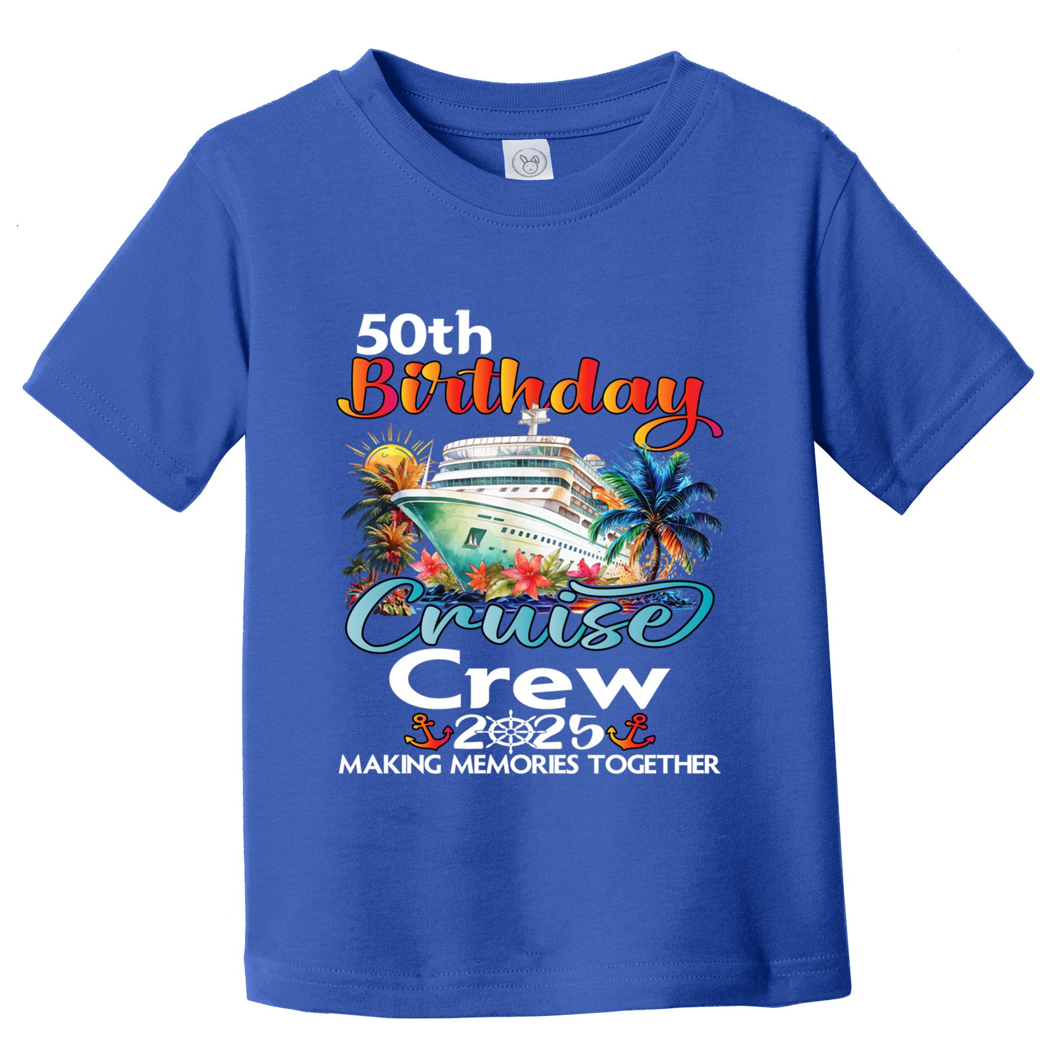 50th Birthday Cruise Crew Friends Family Vacation Matching Funny Gift Toddler T-Shirt