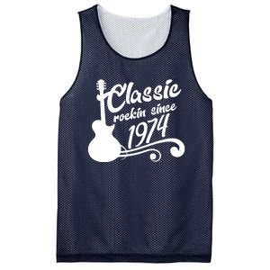 50th Birthday Classic Rockin Since 1974 Mesh Reversible Basketball Jersey Tank