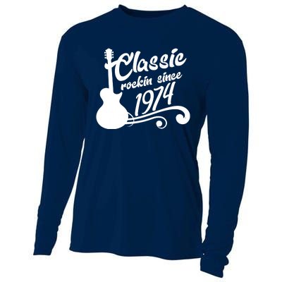 50th Birthday Classic Rockin Since 1974 Cooling Performance Long Sleeve Crew