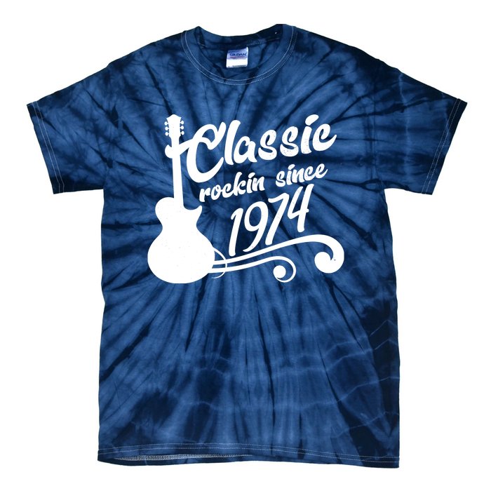 50th Birthday Classic Rockin Since 1974 Tie-Dye T-Shirt