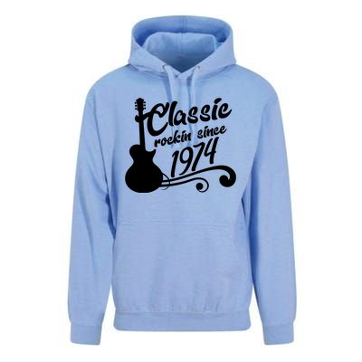 50th Birthday Classic Rockin Since 1974 Unisex Surf Hoodie