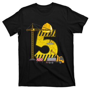 5th Birthday Construction Vehicle Excavator Truck T-Shirt