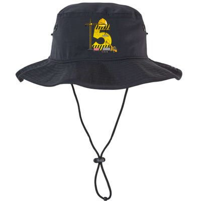 5th Birthday Construction Vehicle Excavator Truck Legacy Cool Fit Booney Bucket Hat