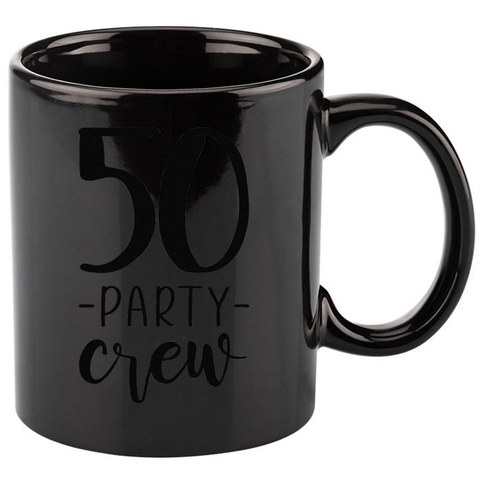 50th Birthday Crew 50 Party Group Friends 11oz C Handle Ceramic Mug