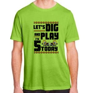 5th Birthday Construction Adult ChromaSoft Performance T-Shirt