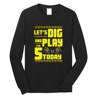 5th Birthday Construction Long Sleeve Shirt