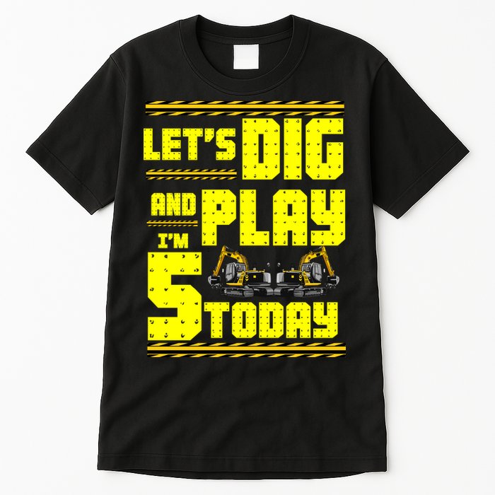 5th Birthday Construction Tall T-Shirt