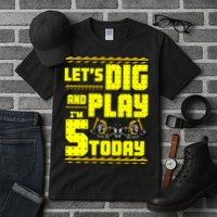5th Birthday Construction Tall T-Shirt