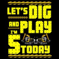 5th Birthday Construction Tall T-Shirt