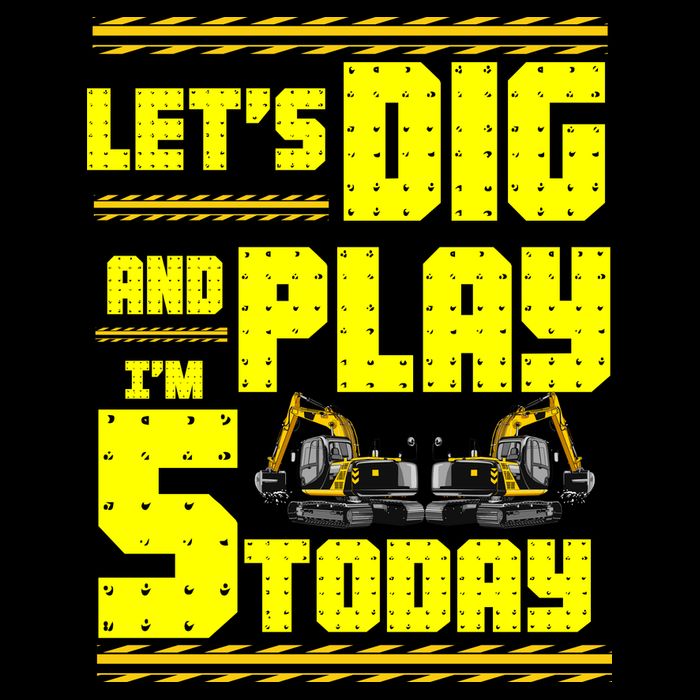 5th Birthday Construction Tall T-Shirt