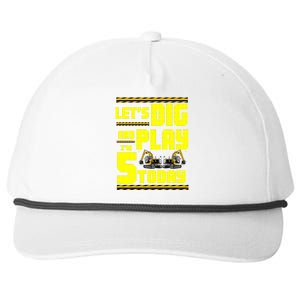 5th Birthday Construction Snapback Five-Panel Rope Hat