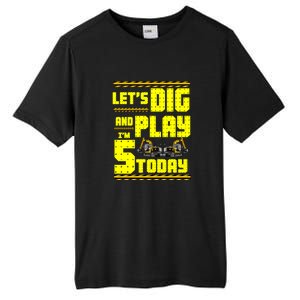 5th Birthday Construction Tall Fusion ChromaSoft Performance T-Shirt