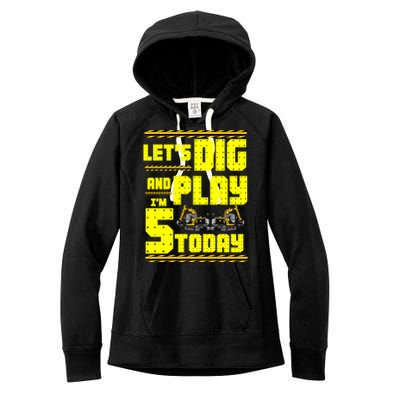 5th Birthday Construction Women's Fleece Hoodie