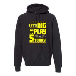 5th Birthday Construction Premium Hoodie