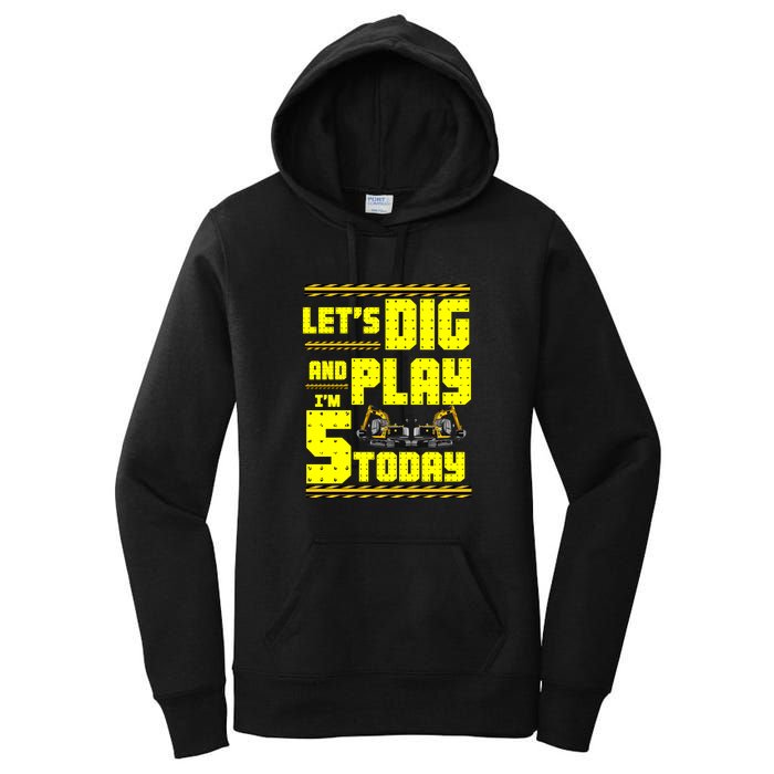 5th Birthday Construction Women's Pullover Hoodie