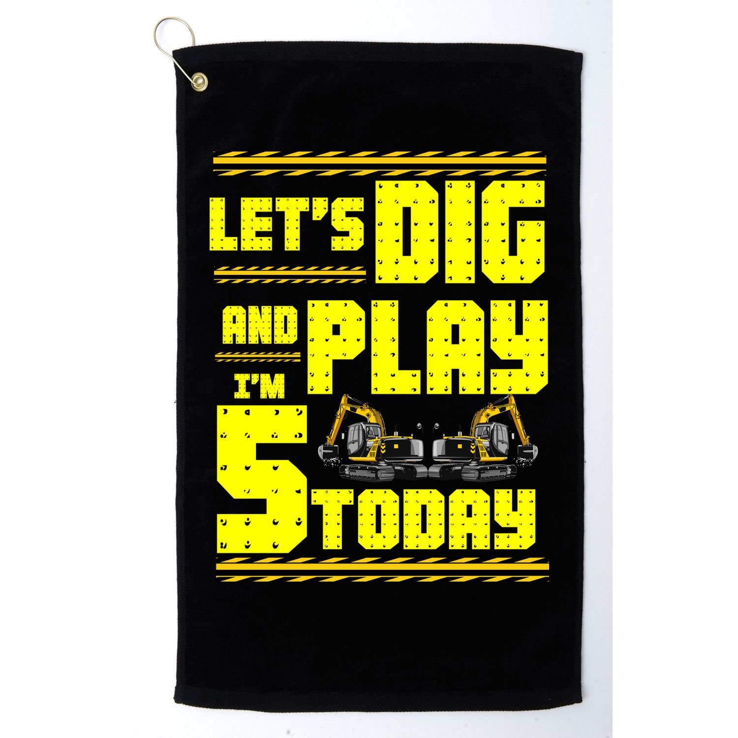 5th Birthday Construction Golf Towel