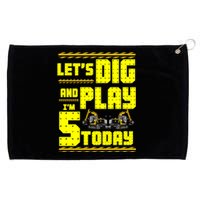 5th Birthday Construction Grommeted Golf Towel