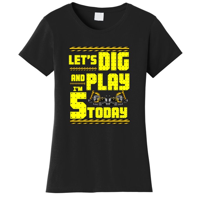 5th Birthday Construction Women's T-Shirt