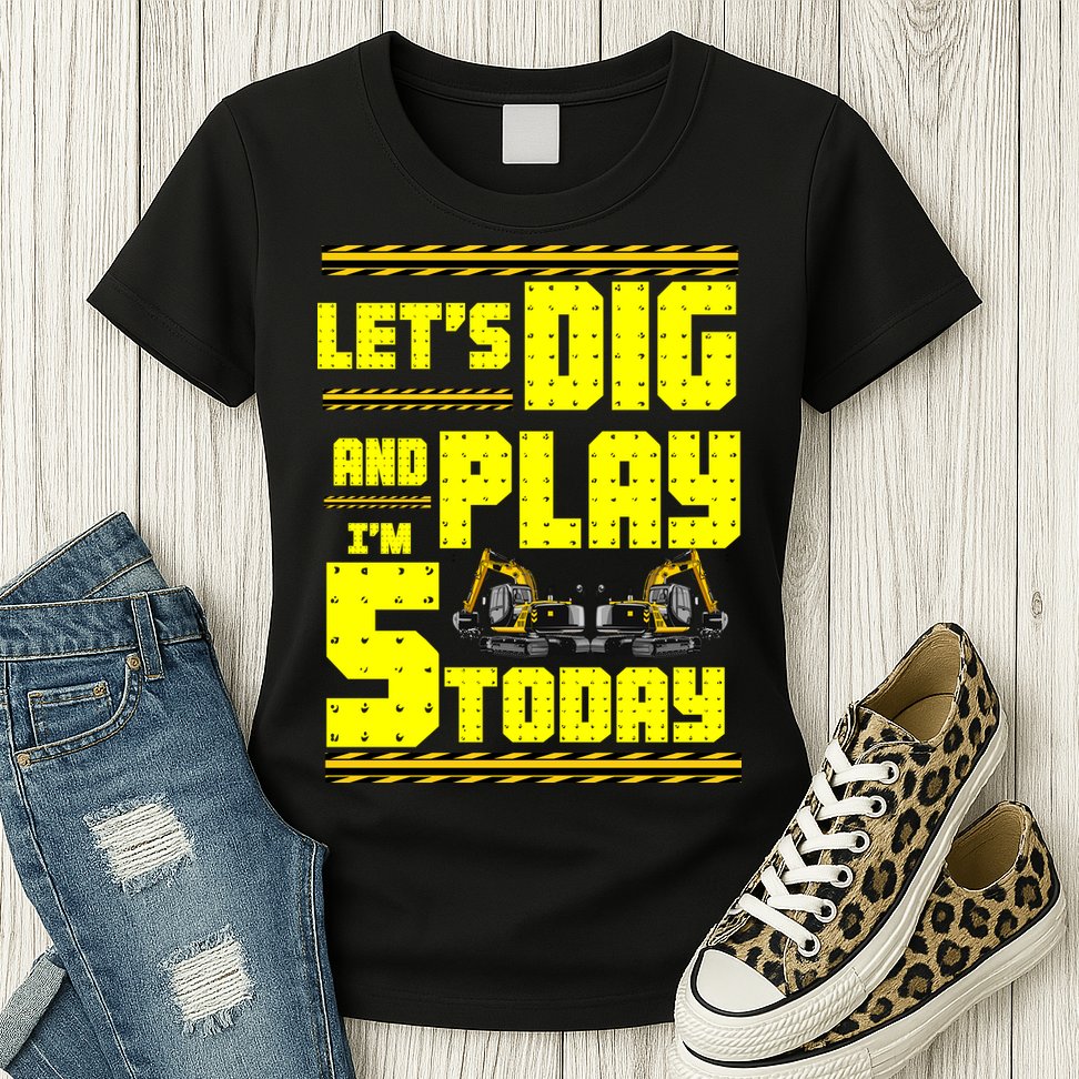 5th Birthday Construction Womens T-Shirt