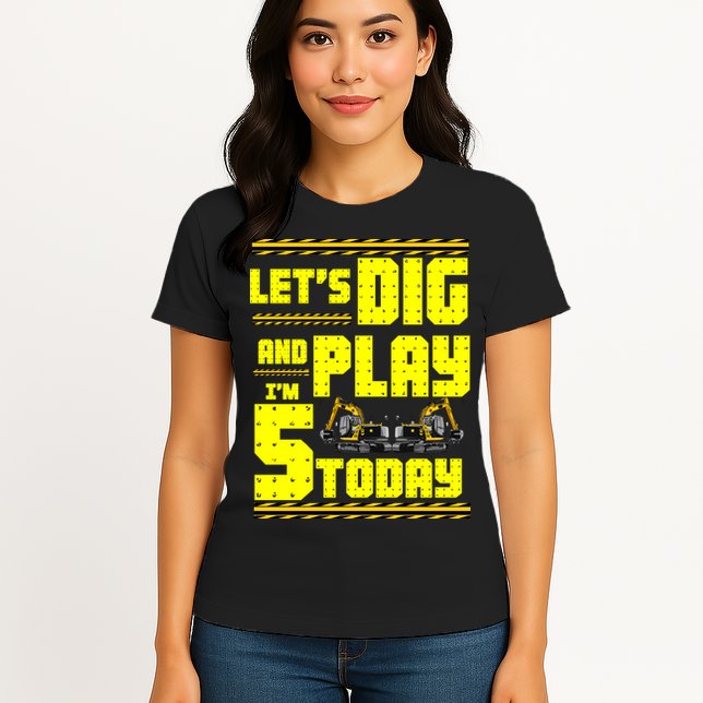 5th Birthday Construction Womens T-Shirt
