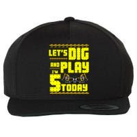 5th Birthday Construction Wool Snapback Cap