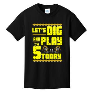 5th Birthday Construction Kids T-Shirt