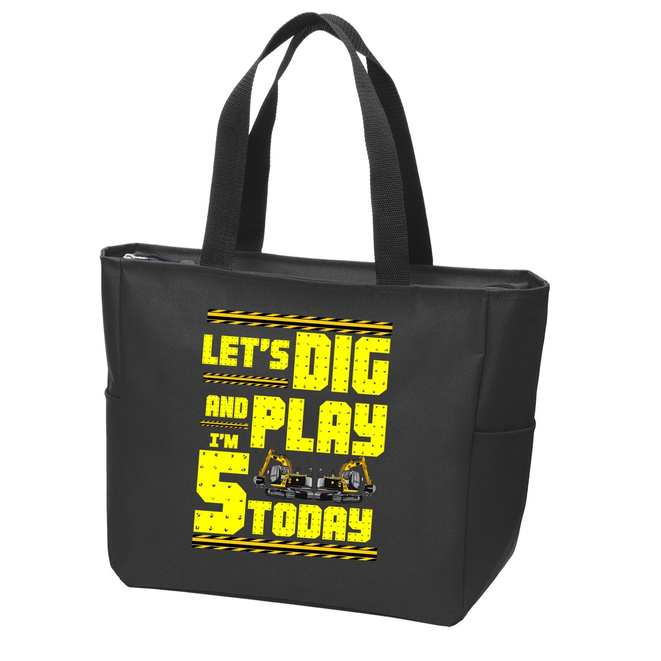 5th Birthday Construction Zip Tote Bag