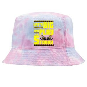 5th Birthday Construction Tie-Dyed Bucket Hat