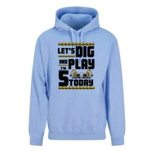 5th Birthday Construction Unisex Surf Hoodie