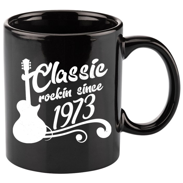 50th Birthday Classic Rockin Since 1973 11oz C Handle Ceramic Mug