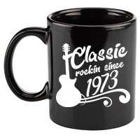 50th Birthday Classic Rockin Since 1973 11oz C Handle Ceramic Mug