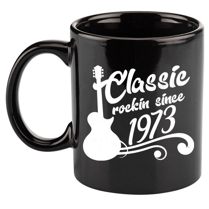 50th Birthday Classic Rockin Since 1973 11oz C Handle Ceramic Mug