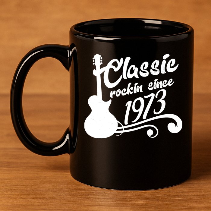 50th Birthday Classic Rockin Since 1973 11oz C Handle Ceramic Mug