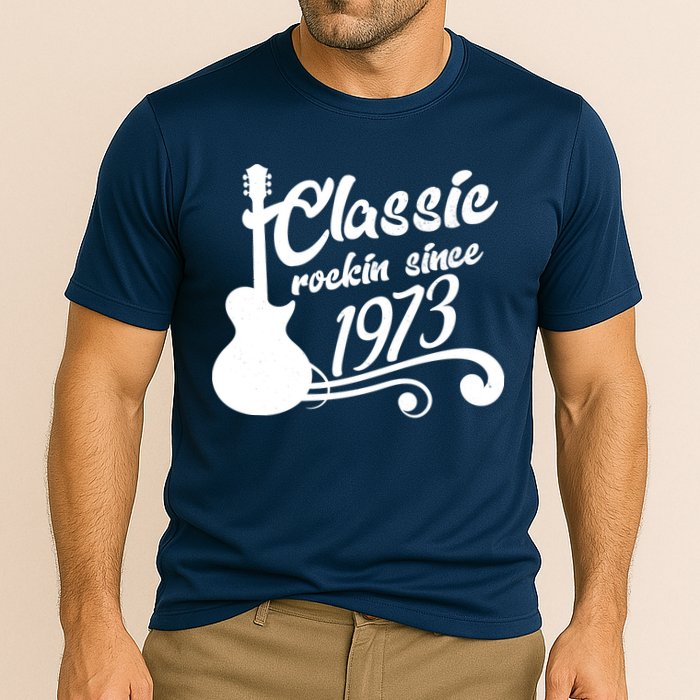 50th Birthday Classic Rockin Since 1973 Cooling Performance Crew T-Shirt