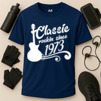 50th Birthday Classic Rockin Since 1973 Cooling Performance Crew T-Shirt