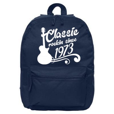 50th Birthday Classic Rockin Since 1973 16 in Basic Backpack