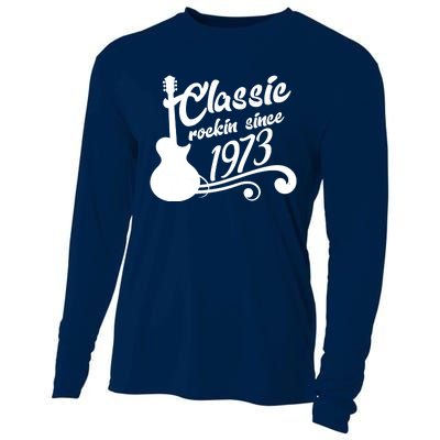 50th Birthday Classic Rockin Since 1973 Cooling Performance Long Sleeve Crew