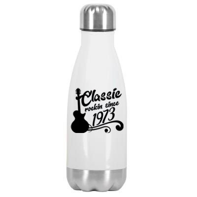 50th Birthday Classic Rockin Since 1973 Stainless Steel Insulated Water Bottle