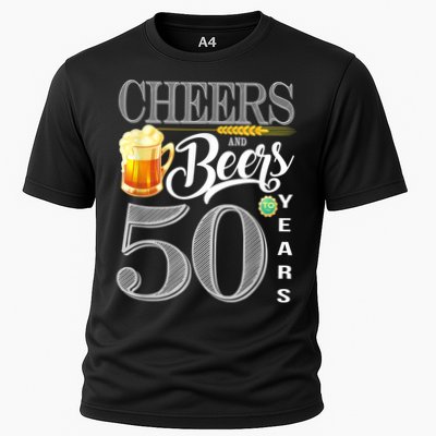 50th Birthday Cheers And Beers To 50 Years Performance Shirt