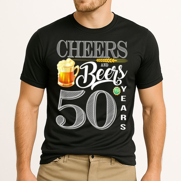 50th Birthday Cheers And Beers To 50 Years Cooling Performance Crew T-Shirt