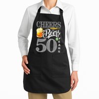 50th Birthday Cheers And Beers To 50 Years Apron