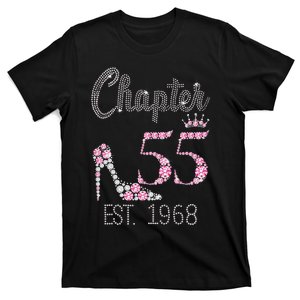 55th Birthday Chapter 55 Est 1968 Gift For Women, T-Shirt