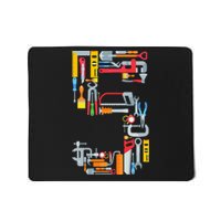 5th Birthday Construction Theme Building Tools 5 Year Old Mousepad