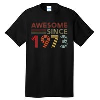 50 Birthday Decorations M.e.n.s WoM.e.n.s 1973 BDay 50th Birthday Tall T-Shirt