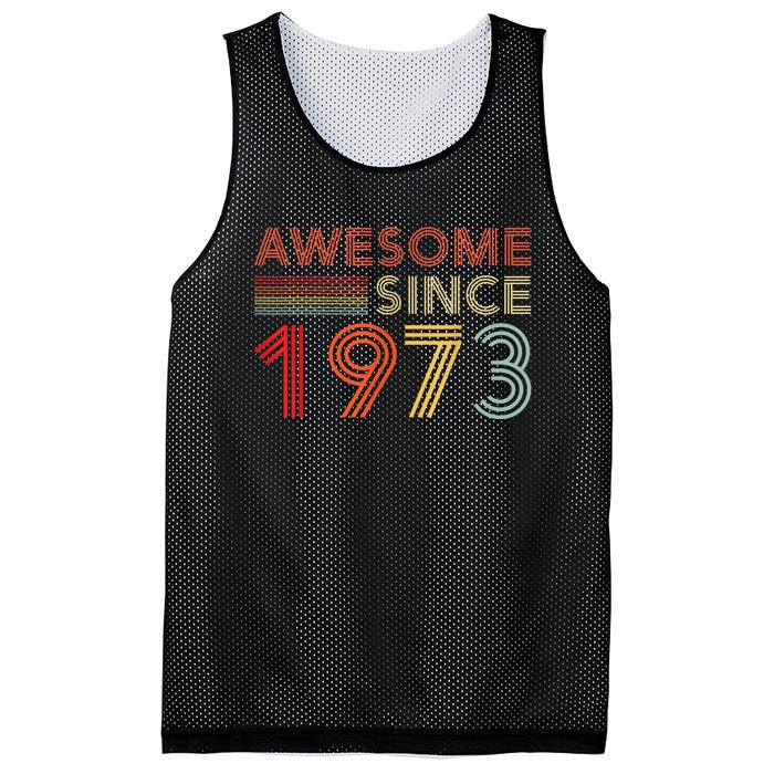 50 Birthday Decorations M.e.n.s WoM.e.n.s 1973 BDay 50th Birthday Mesh Reversible Basketball Jersey Tank