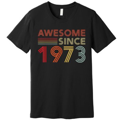 50 Birthday Decorations M.e.n.s WoM.e.n.s 1973 BDay 50th Birthday Premium T-Shirt